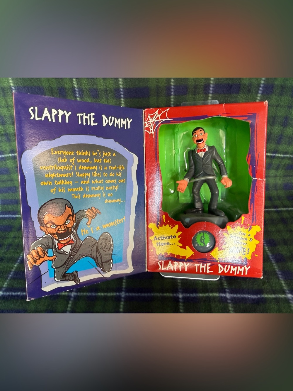 Vintage 1996 Goosebumps Slappy the Dummy Figure #7- FACTORY SEALED- WORKING L&S